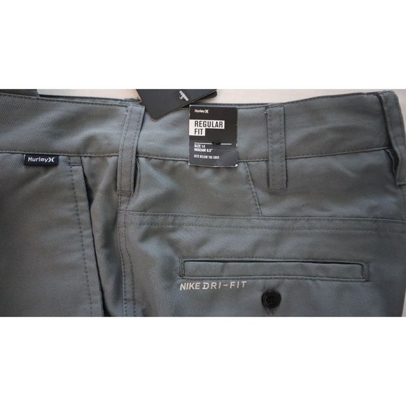 Hurley 981307-K26 Boy's Sz 14 Cool Gray Dri-FIT Chino Shorts - Picture 5 of 7